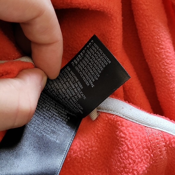 Pink and Grey Zip Up North Face Fleece - Picture 6 of 6